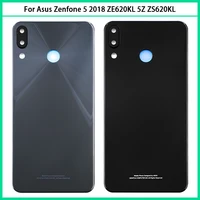 Cubierta trasera de batería para Asus Zenfone 5 6,2 ZE620KL 5Z ZS620KL, Panel de cristal, puerta trasera, ZE620KL, carcasa de batería, lente de cámara, 2018