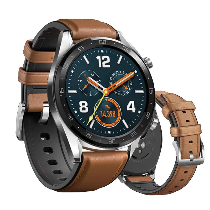 

22mm Huawei Watch GT 2 Strap for samsung gear S3 Frontier galaxy watch 46mm band leather amazfit GTR 47mm/pace/stratos bracelet