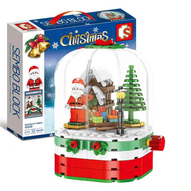 

Creative Educational Building Blocks Toys For Children 6years Diy Present Sembo Christmas Theme Series Small Bricks 601090