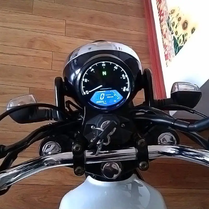

AOZBZ Universal LCD Motorcycle Odometer Speedometer Tachometer Oil Gauge Motorcycle Tachometer Digital