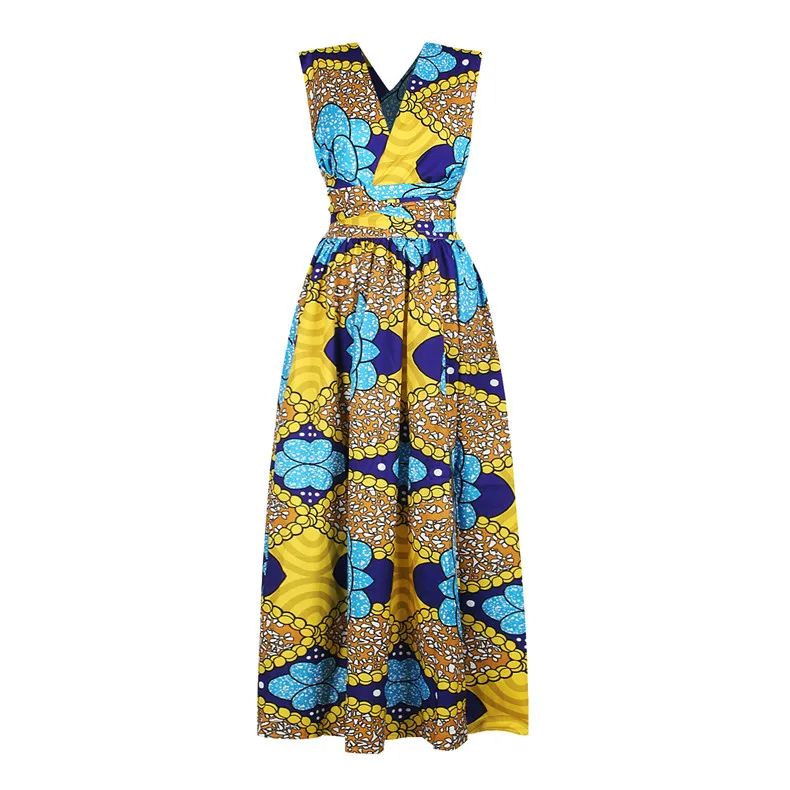 Longue robe africaine wax pour femmes 439