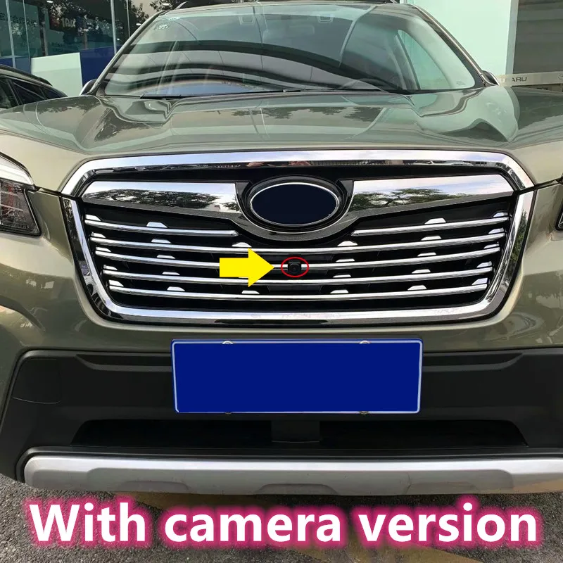 Для Subaru Forester SK экстерьер автомобиля Тюнинг Хром Передняя центральная консоль решетка радиатора рамки накладка 6 шт - Название цвета: High equip
