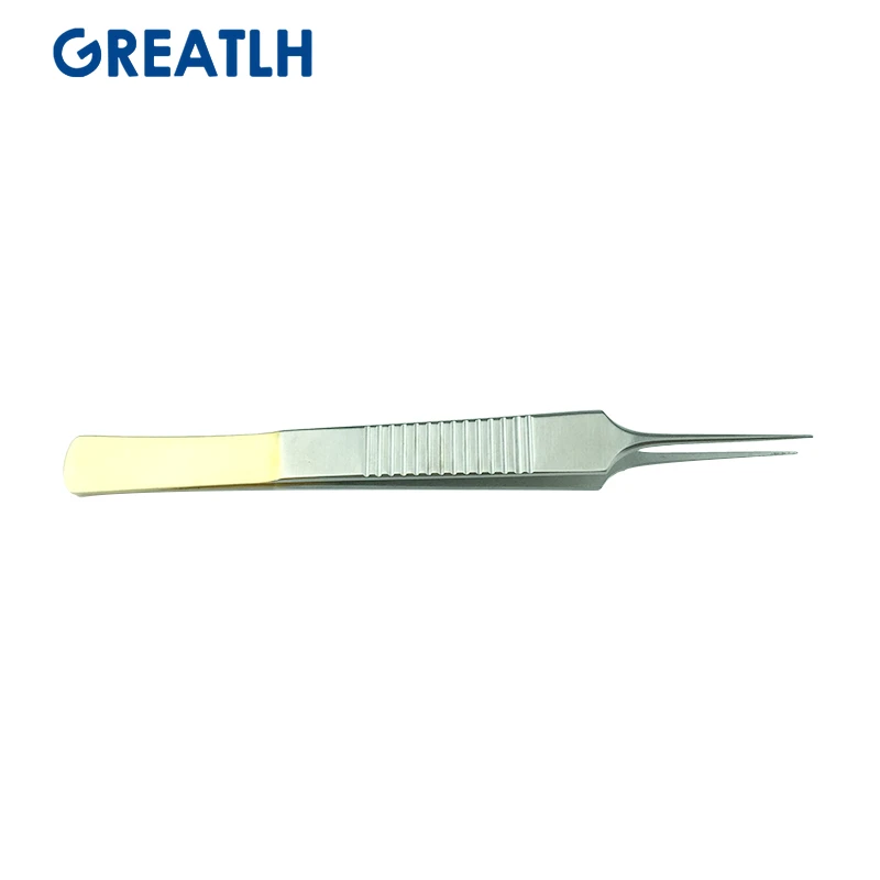 10cm Fine Plastic Tweezers 0.4/ 0.6/0.8mm Cartilage Tweezers Stainless Steel Cosmetic Forceps Plastic Surgery Tool 1pcs