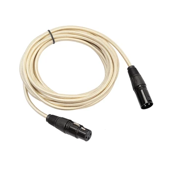 

Nylon Braided XLR Cable Male to Female M/F 3Pin Jack Extension Cable for Microphone Mixer 5M
