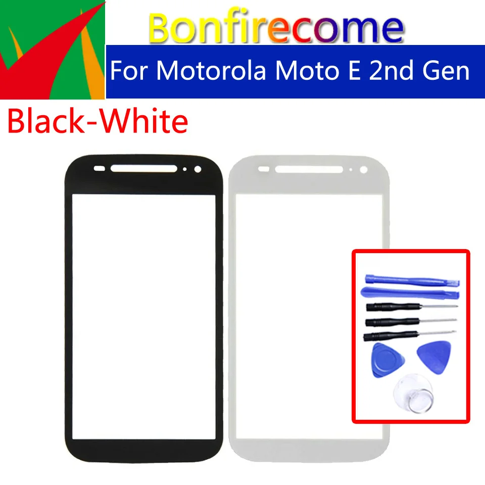 

Для Motorola Moto E 2nd Gen XT1511 сенсорный экран передняя панель Стекло объектив LCD внешнее стекло для XT1523 \ XT1505