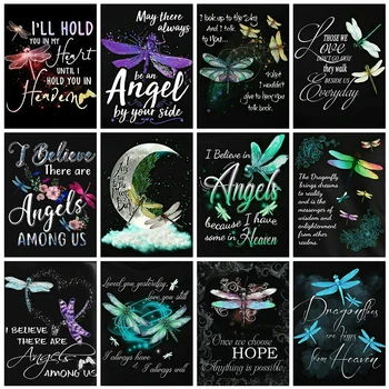 

Evershine 5D Diamond Painting Dragonfly Full Square Diamond Embroidery Cartoon Rhinestone Pictures Cross Stitch Kit Home Decor