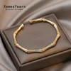 European and American Design Bamboo Bone Shape Adjustable Cuff Bracelets Womans Simple Bracelet For Korean Fashion Jewelry Girls 1