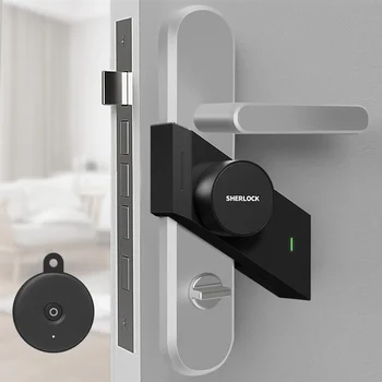 

Sherlock Electric Lock S2 + 1Pc Key Fingerprint Smart Door Lock Wireless Via APP Bluetooth Control Open Keyless Integrated Lock