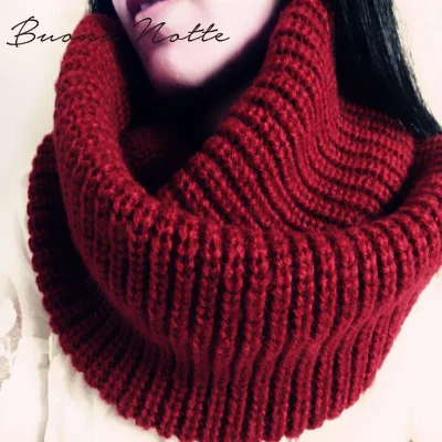 

New Arrive Men Women's Nice Winter Warm Infinity 2Circle Cable Knit Cowl Neck Long Scarf Shawl