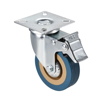 

uxcell 1-4pcs Swivel Caster Wheels 2Inch 3 Inch 4 Inch PVC Wheel Top Plate Mounted with Brake 44/88/100lb Capacity Quiet Rolling