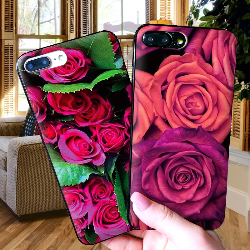 Для Xiaomi Redmi 7 Note 4X 5A 16G 32G GO 7A сад красные розы цветы K20 pro 6 5 8 Pro силиконовая лента Капа