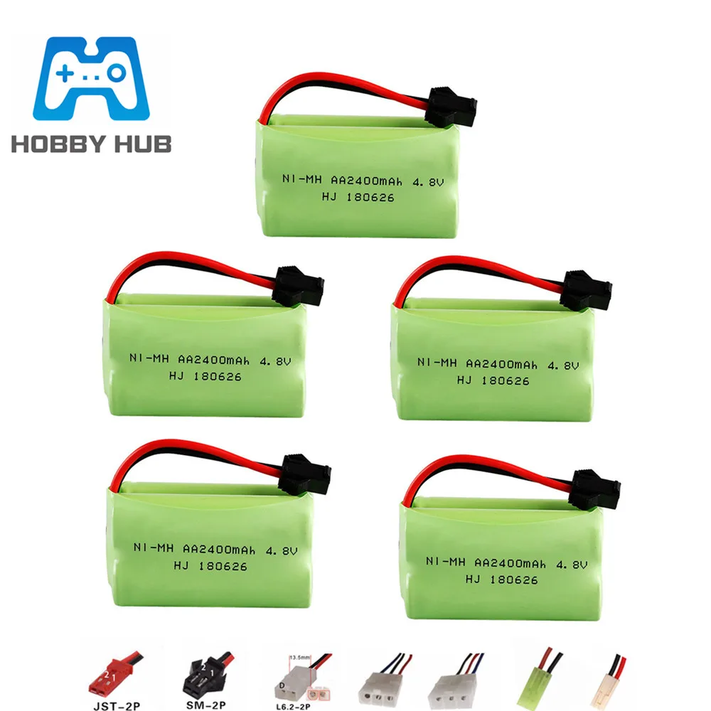 2400mah 4 8 v перезаряжаемая батарея для радиоуправляемых игрушек машинки танки