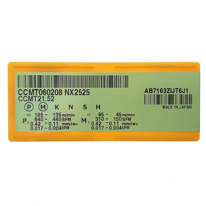 MITSUBISHI CCMT060202 NX2525/CCMT060204 NX2525/CCMT060208 NX2525 фрезерный станок с ЧПУ Металлокерамические
