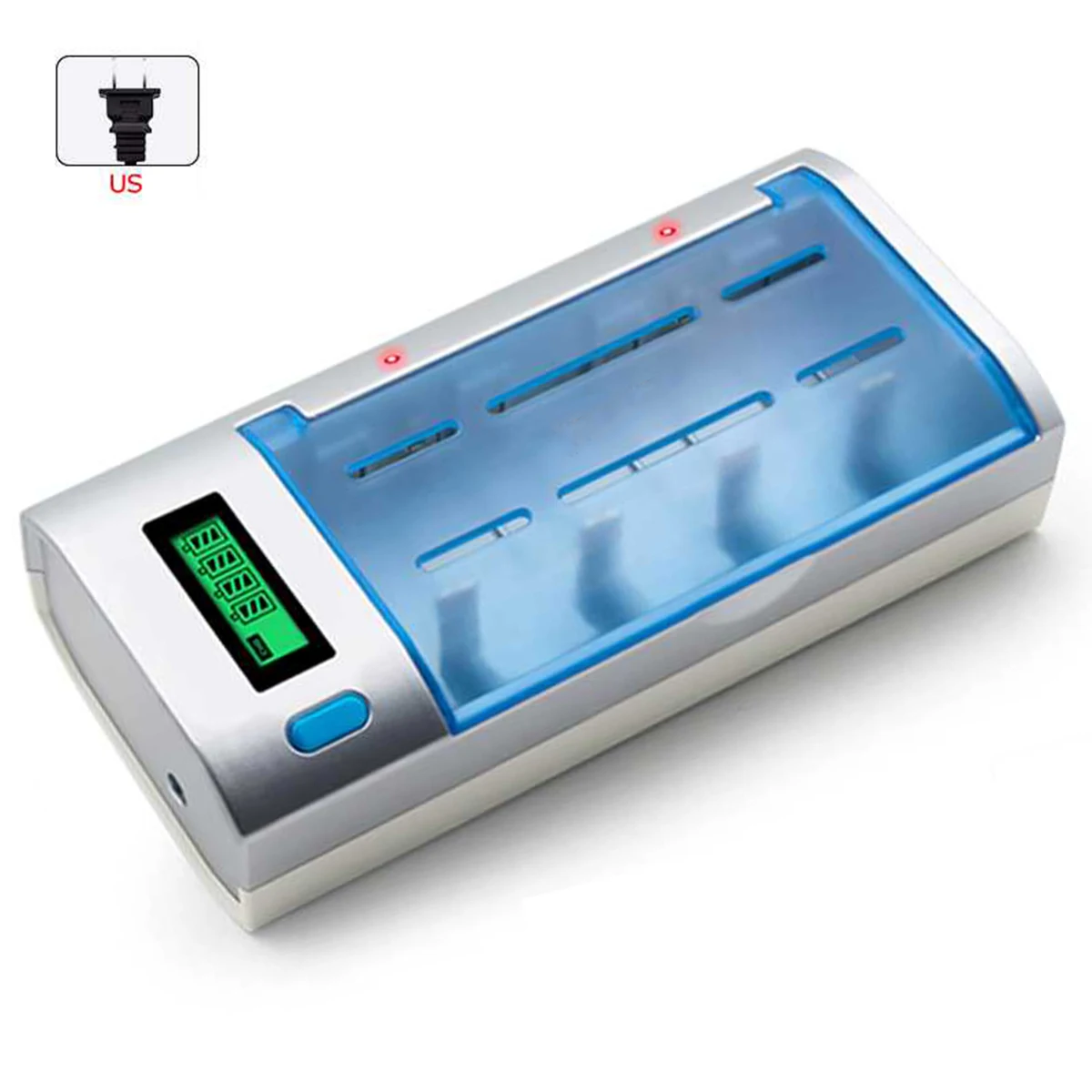 SOONHUA Charger Rechargeable Battery Chargers LCD Display Battery Charger For Ni-MH NI-CD AA/AAA/SC/C/D/9V Size Batteries