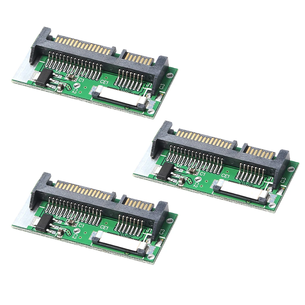 3 Pieces SATA Adapter Card, 1.8inch LIF to 2.5inch SATA 24Pin ZIF to 22Pin SATA Converter Adapter Card, No Capacity Limit