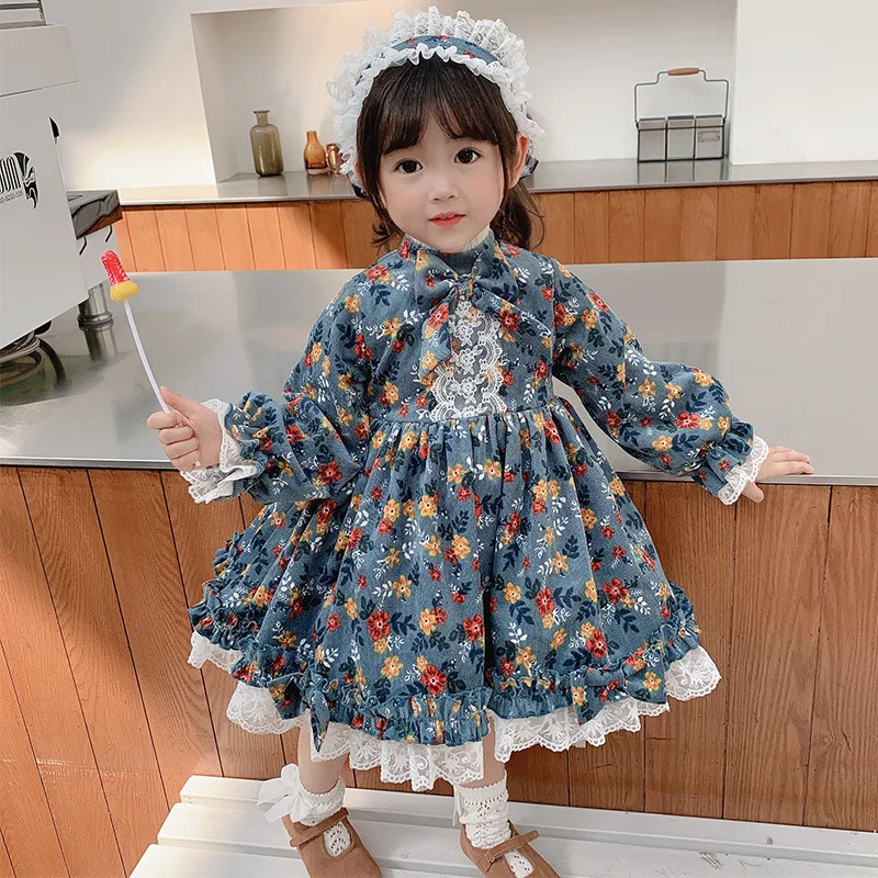 2 Pezzi Ragazza Del Bambino Lolita Abiti Floreali Bambini Abiti Spagnolo Autunno Neonate Principessa Vestire Vestiti Neonati Spagna Abiti Aliexpress