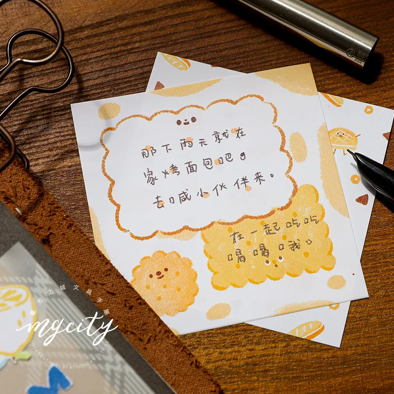 Blue Sky With Bear Series Memo Pad Kawaii Stationery Paper Sticky Notes School Supply Kids Gift Notepad Escolar