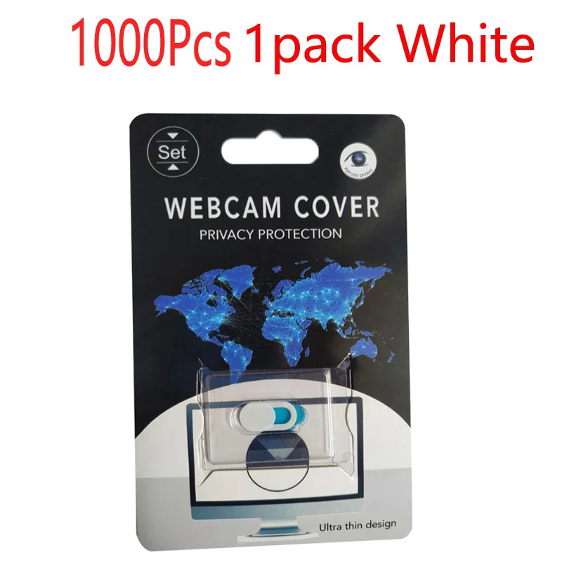 1000pcs 1pack White 100-1000 шт Заказная продукция печать логотипа универсальная веб-камера крышка ультра тонкий затвор слайдер крышка объектива камеры с упаковкой - Цвет: 1000pcs 1pack White