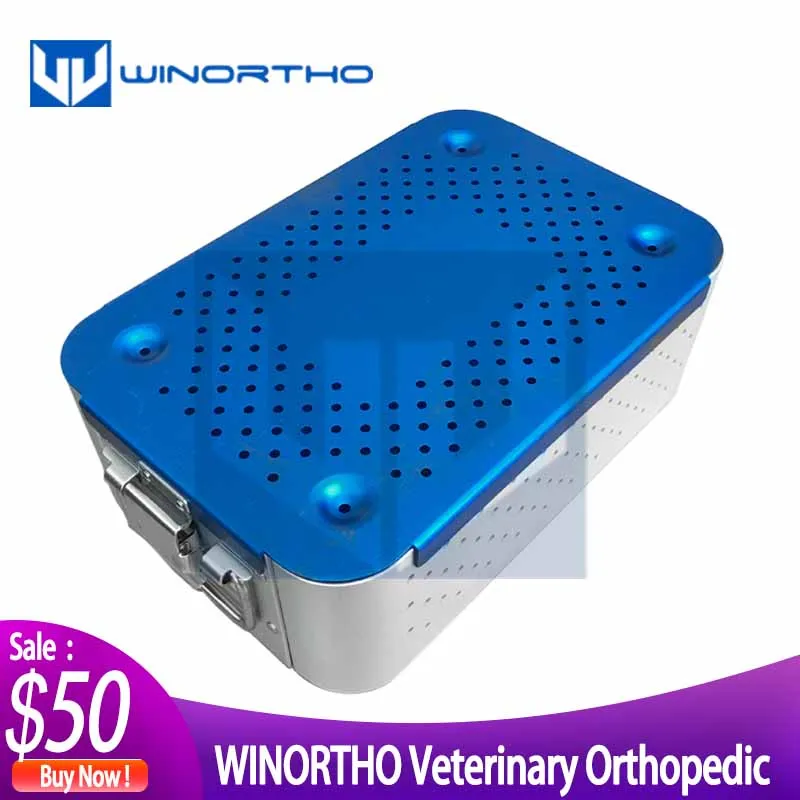 Instrumento quirúrgico ortopédico de aleación de aluminio, caja de esterilización a vapor, herramienta de bandeja de autoclave de alta temperatura, poroso