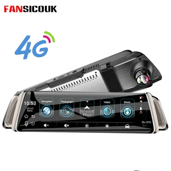 

Car DVR 10'' IPS Touch Screen Dash Camera GPS Android 4G ADAS Loop recording WiFi 1080P remote monitoring Mirror Recorder G900
