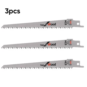 

3pcs Saw Blade 150mm 6" HCS Reciprocating S644D Saw Blades For Wood Pruning Extra Sharp High Quality New