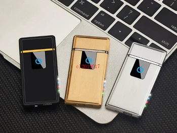 

The new product has a personalized and creative power display charging lighter thin LED touch induction cigarette lighter