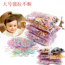 Ультра-тянущаяся детская не повреждает волосы одноразовая Резиновая лента для волос аксессуары женский черный галстук головная повязка на голову Hea