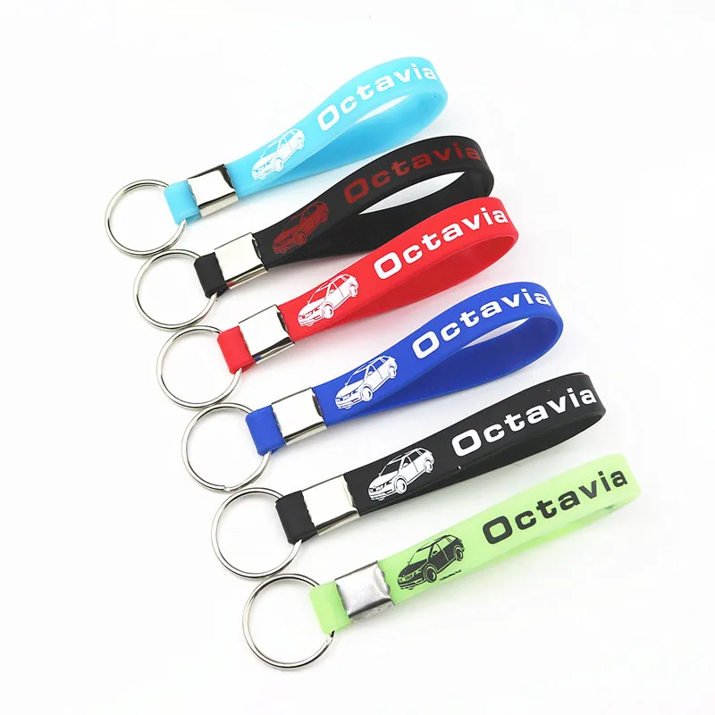 

Luminous Silicone Emblem Badge Car Key Ring for Skoda VRS Octavia 2 A7 A5 Superb Yeti Fabia Rapid Car Styling Accessories