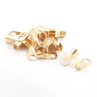 

20 Pcs Copper Tone Ring Tongue Cable Connecting Copper Passing Through Terminals