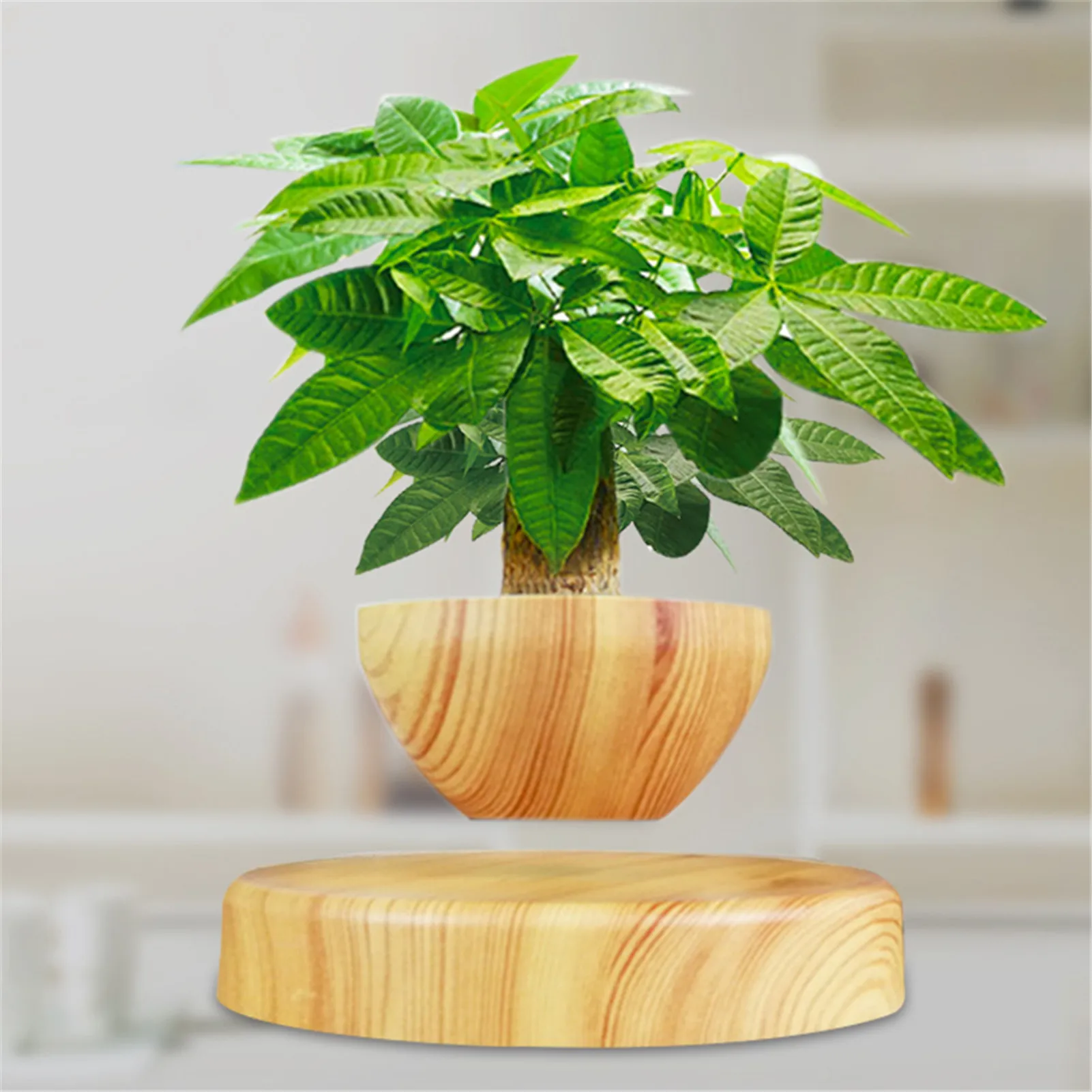 

Levitating Air Plant Pot Magnetic Levitation Floating Bonsai Pot Planters Magnetic Suspension Floating Pot Potted Plant Home