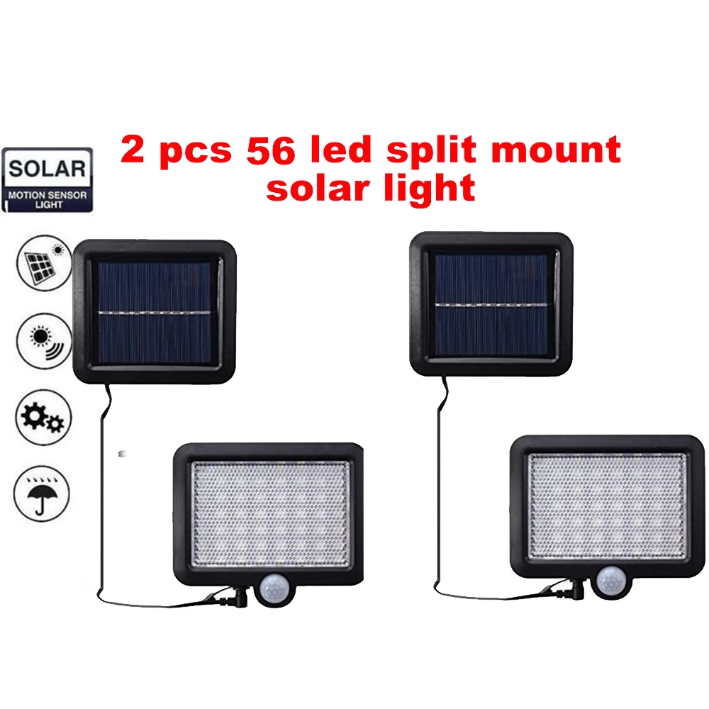 

2/4pcs LED Solar Power Wireless PIR Motion Sensor Wall Light 100/56/30 LEDs Waterproof Outdoor Home Garden Street Yard Security