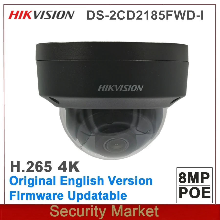 Оригинальная английская Hikvision DS-2CD2185FWD-I 8 Мп сетевая 4K камера Поддержка POE IR 30 м IP67