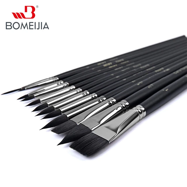 Brushes Watercolor Gouache Painting  Art Painting Watercolor Paint Brush -  12pcs - Aliexpress