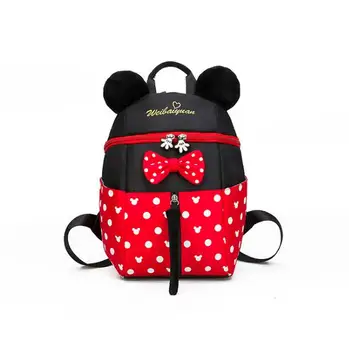 

Disney Baby Cartoon Backpack Fashion Minnie Mickey Kids Lovely Cartoon Schoolbag For Girls Boys Children Cute Bookbag Pink Red