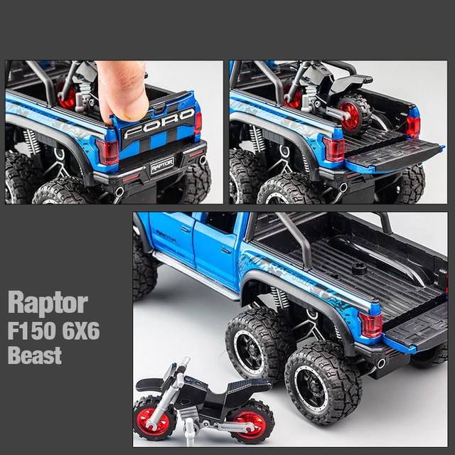 1/28 Ford Raptor F150 Pickup Alloy Car Model Diecasts & Toy Metal Modified Off-Road Vehicles Car Model Simulation Kids Toy Gift 3