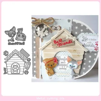 

Doghouse Metal Cutting Dies Mold Scrapbooking Photo Album Craft Blade Punch Template Embossing Stencils Knife Mould Decorative