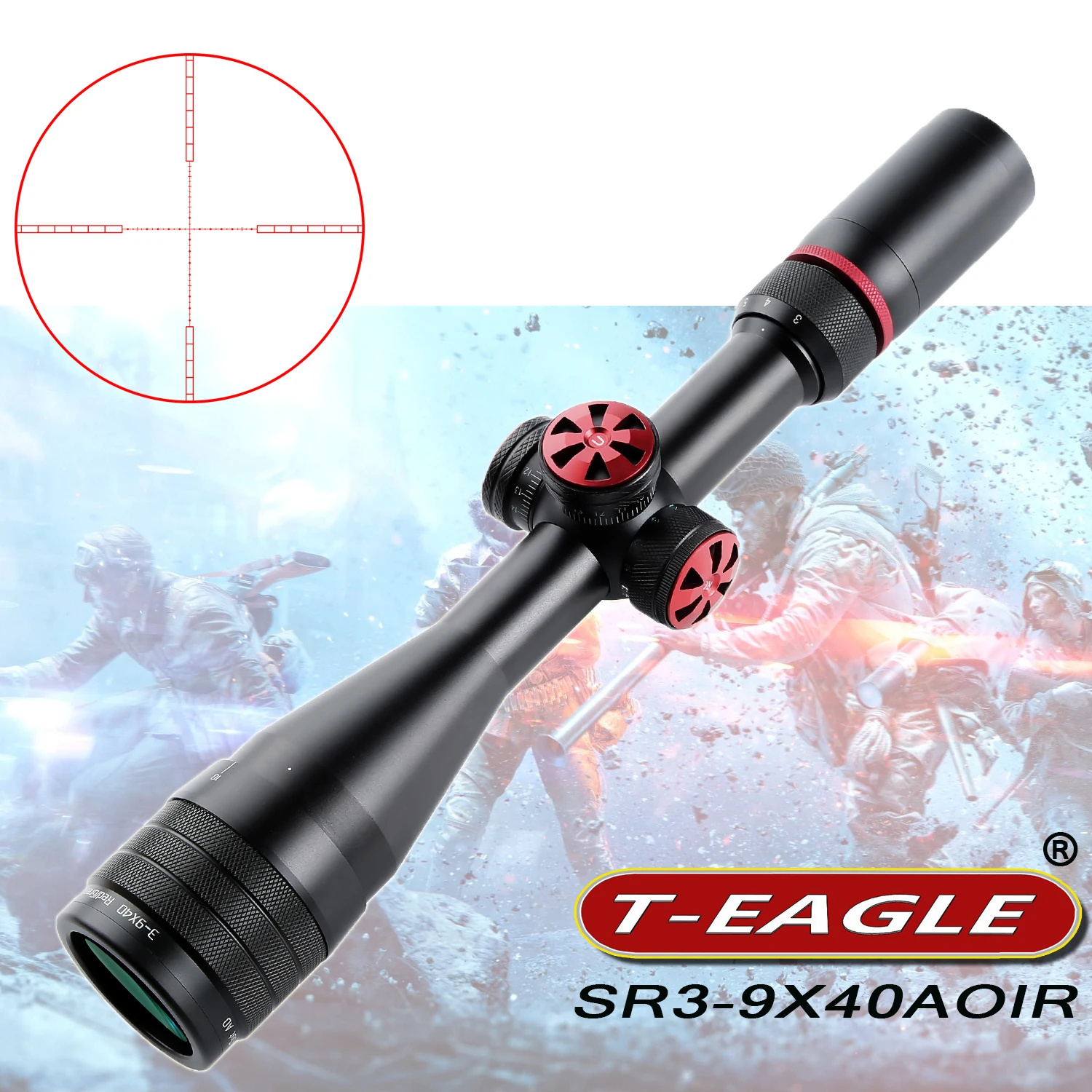 Оптический прицел T eagle SR3 9X40AOIR зеленый красный оптика для пневматической