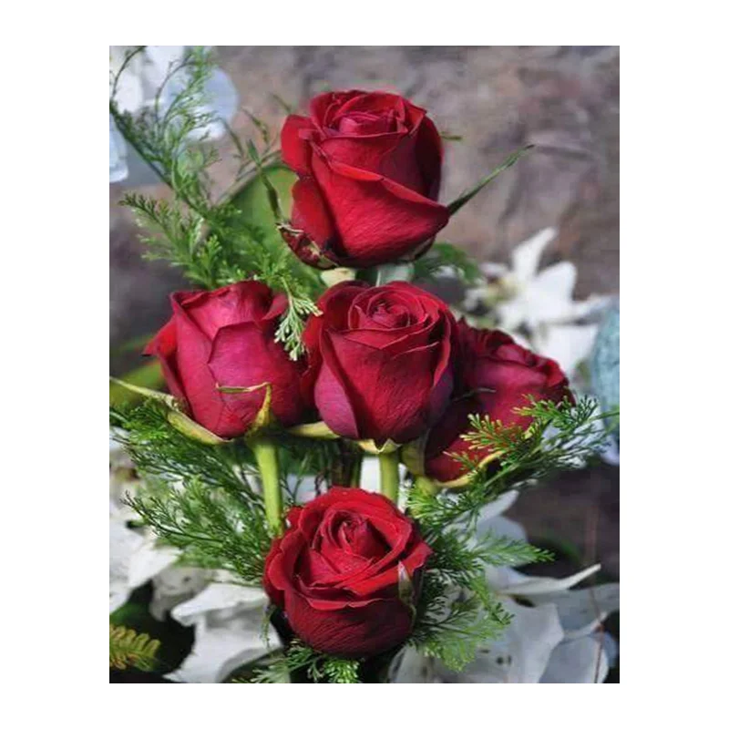 

3D Diamond Cross Stitch Crystal Square Diamond Sets Full Decorative Diy Diamond Painting Rose Diamond Embroidery Flower WZ