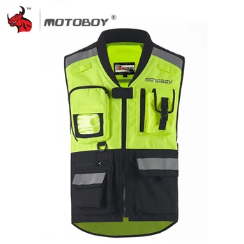 

MOTOBOY Motorcycle Vest Summer Motorcycle Jacket Breathable Safety Vest Reflective Vest With CE Protector For Men Women
