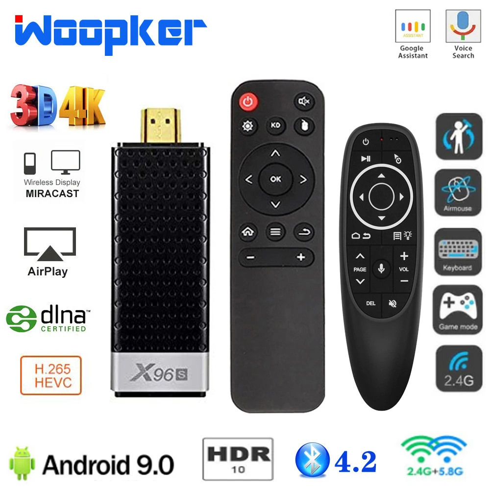 X96S Amlogic S905Y2 4GB 32GB Android 9.0 TV Stick 4K HD Dongle 2.4GHz 5GHz WIFI Bluetooth4.2 Smart TV Box cheapest tv sticks