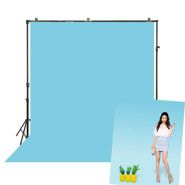 Pale Light Blue Photography Backdrop Solid Color Pure Plain Background Vlog  Reunion Onlie Classroom Video Shoot Portrait Banner - Backgrounds -  AliExpress