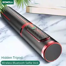 

Bonola Bluetooth Phone Selfie Stick Sturdy Hidden Tripod Handheld Selfie Stick Lightweight Mobile Live Broadcast Bracket Remote