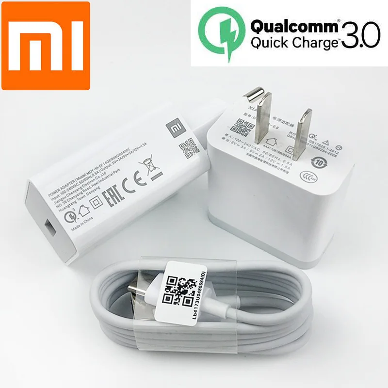 Xiao mi 9 SE настенное зарядное устройство QC 3,0 Быстрая Зарядка адаптер питания usb type c кабель для mi 6 8 se 9 t max mi x 2 3 redmi note 7