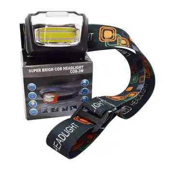 

Wasafire 10pcs/lot Waterproof Head Lamp Mini COB LED Headlamp 3 Modes Frontal Flashlight Use AAA Battery for Camping Running