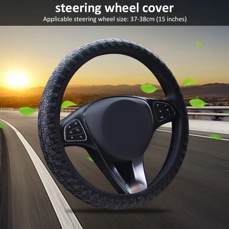 Dish Sets Steering Wheel Wrap Durable Steering Wheel Covers Accessories Breathe Freely 15 Inch Cars Universal