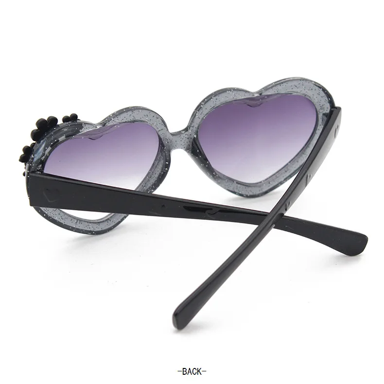 Новые детские солнцезащитные очки для девочек, PC, Цветочная оправа, солнцезащитные очки для детей, солнцезащитные очки в форме сердца, милые детские очки для девочек
