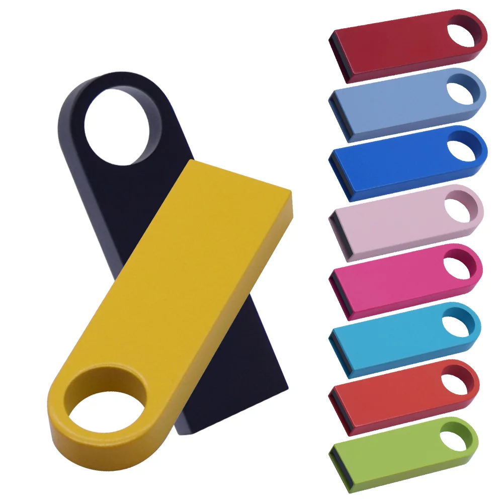 

USB Flash Drive 4GB 8GB 16GB 64GB Pendrive 32GB Pen Drive Colorful Metal Flash Disk USB Stick Memoria USB Custom Logo bulk gift