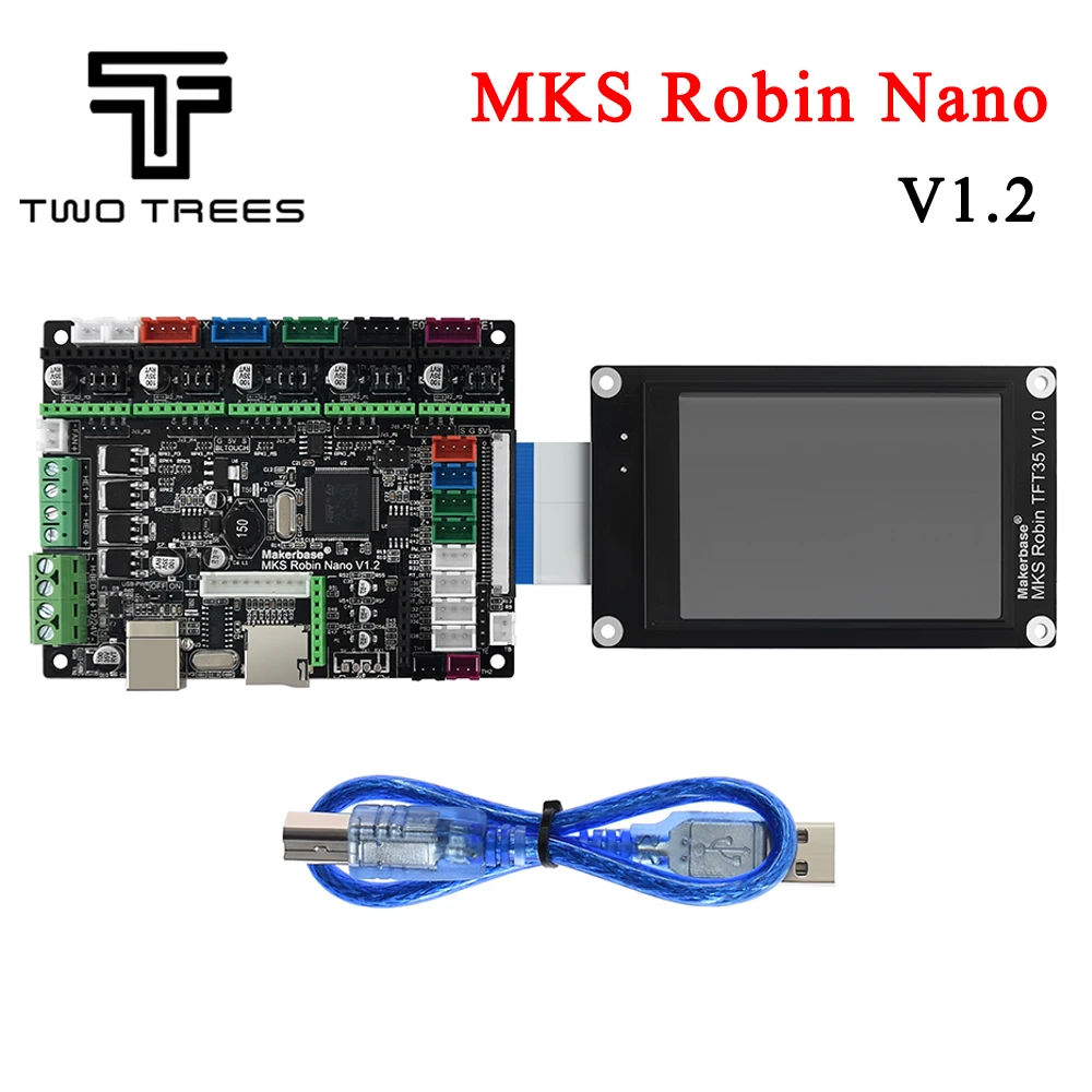 MKS 3D принтер доска STM32 MKS Робин нано плата V1.2 аппаратное обеспечение с открытым исходным кодом(поддержка Marlin2.0) поддержка с 3,5 дюймовым сенсорным экраном