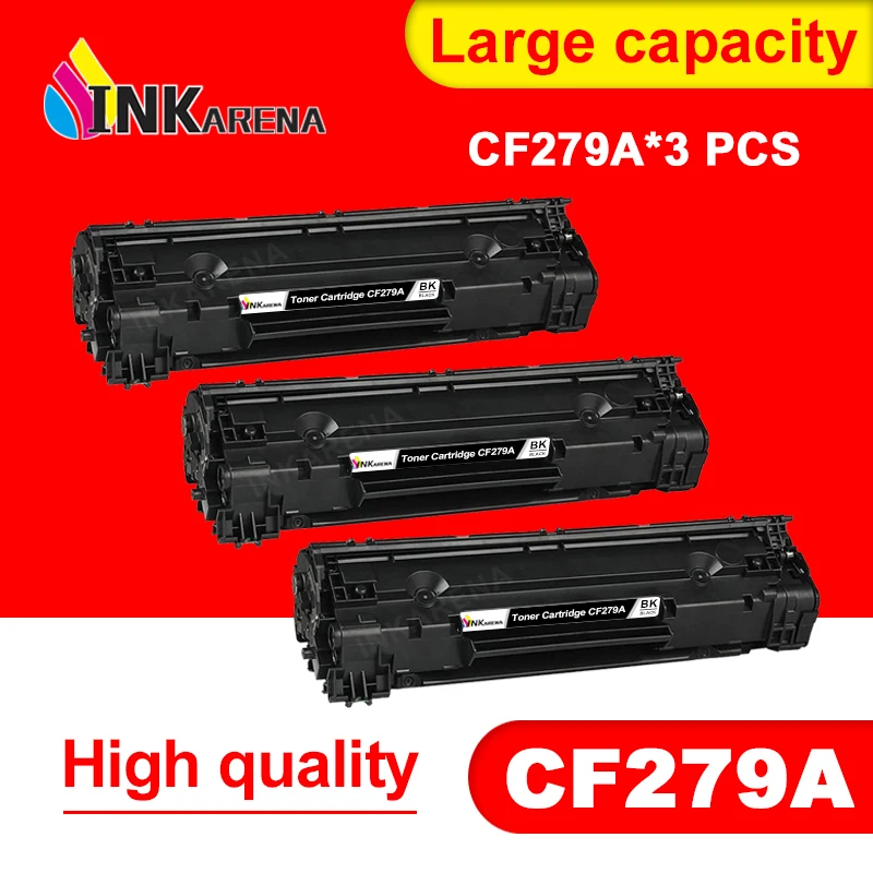 INKARENA 3 шт. совместимый CF279A CF279 Черный тонер картридж для hp 279A 279 79A LaserJet Pro M12a M12w M26a