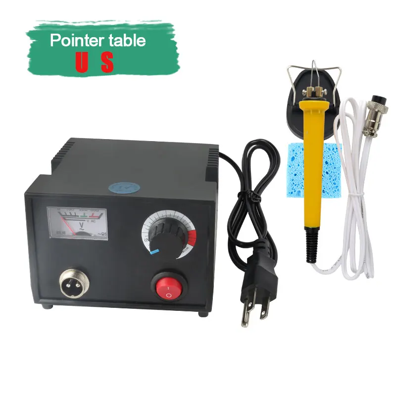 US Pointer table 110 V/220 V Регулируемый Температура дровяная печь пирография ручка машина для сжигания Тыква ремесла Набор инструментов с сварочной проволоки - Цвет: US Pointer table